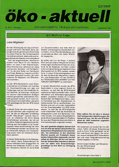 Das abq-Mitteilungsblatt Ausgabe 64/1994